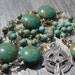 Aqua Magnesite Catholic Rosary with Celtic Crucifix - FREE SHIPPING Use Coupon Code FREESHIP