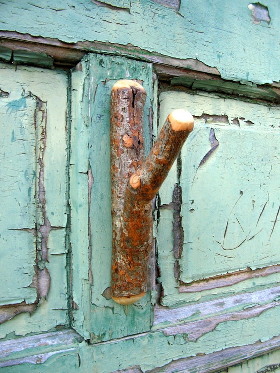 rustic wood wall hooks