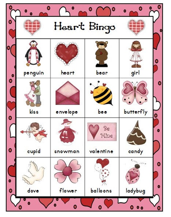valentines bingo printable for classroom