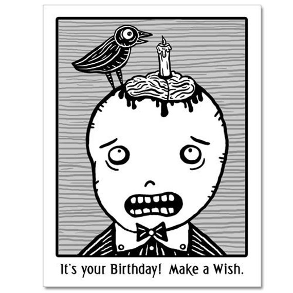 Zombie Brains Birthday - GingerDead Goth and Alternative Cards by ...