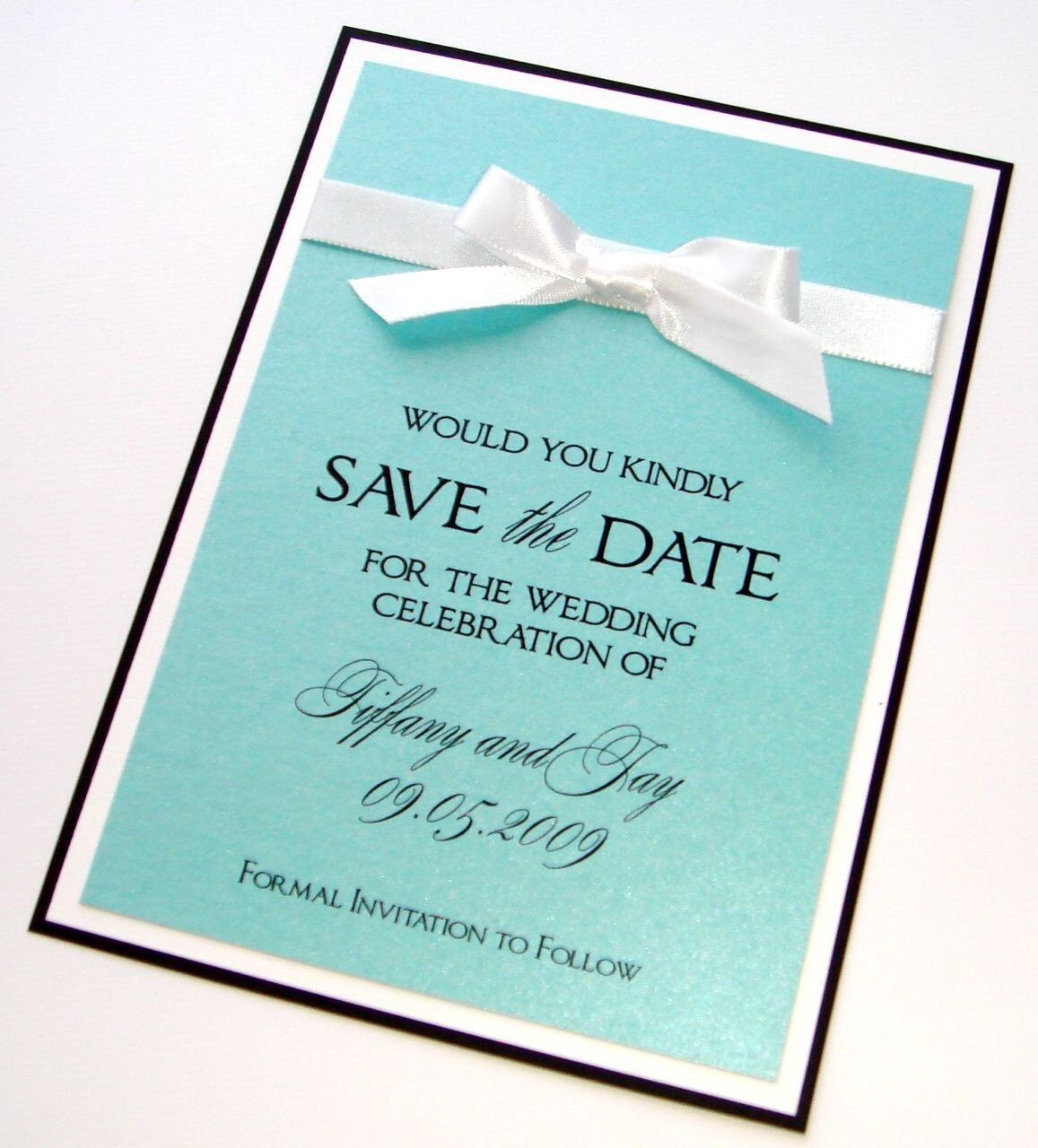 TIFFANY SAVE THE DATE SAMPLE
