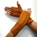 Gold Yellow Merino Fingerless Gloves