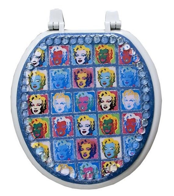 Pop Art PinUp Toilet Seat by toiluxe on Etsy