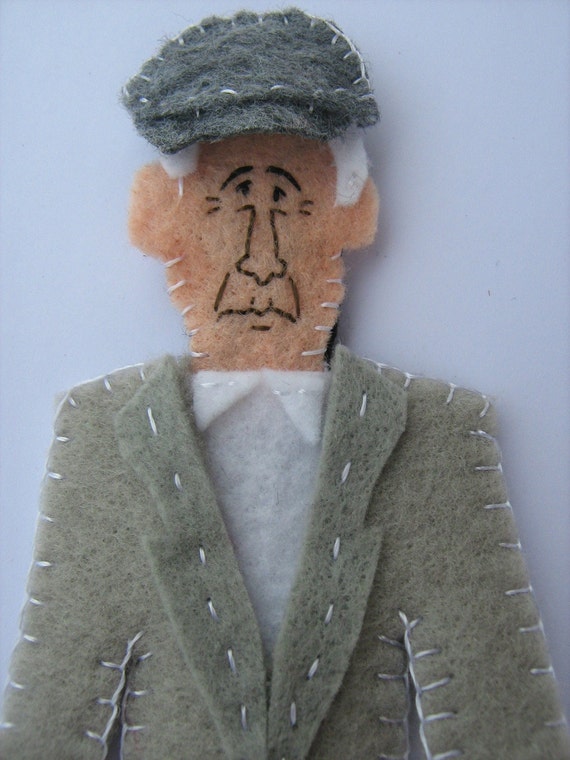 Leonard Cohen Felt Finger Puppet Leonard Cohen Toy Leonard