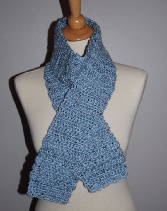 Cluster Skinny Scarf Crochet Pattern by kcaudill on Etsy