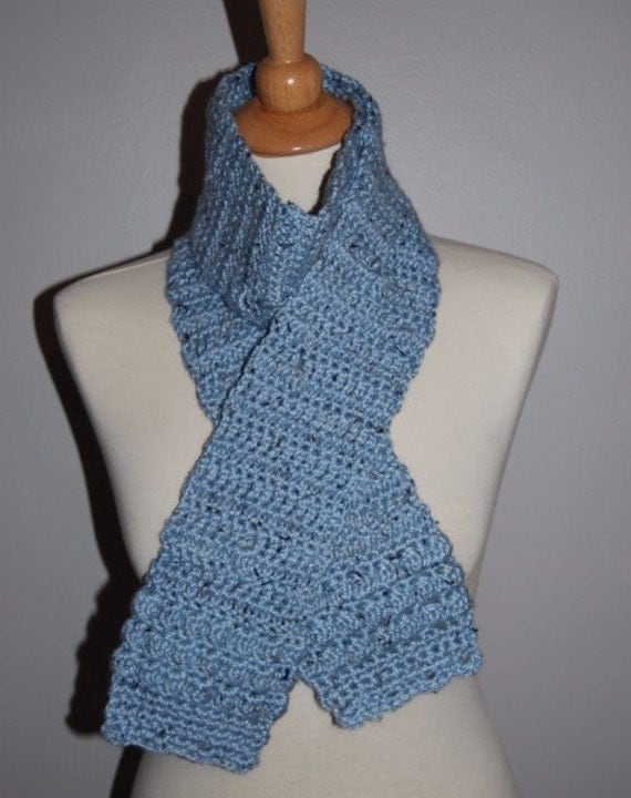 Cluster Skinny Scarf Crochet Pattern