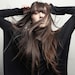 Oversized the cut long sleeve top, black s m