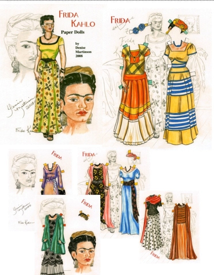 frida paper dolls