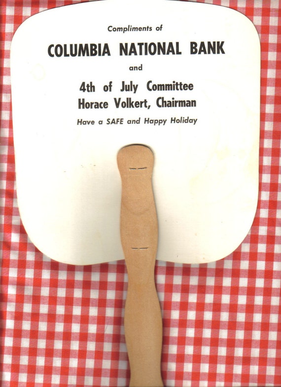 Vintage Americana Fan Hand Held