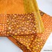 Vintage Orange Brown Blocked Curtain Panels (395-12)