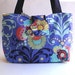 fabric handbag, shoulder bag, tote, diaper bag, 50% CLEARANCE SALE, periwinkle blue, mint green, spring