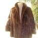 Luxurious vintage 50s chocolate brown glossy, genuine mink , swing style coat from Wurzburg of Grand Rapids.
