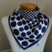 RESERVED Navy Blue Polka Dots, vintage scarf neckerchief
