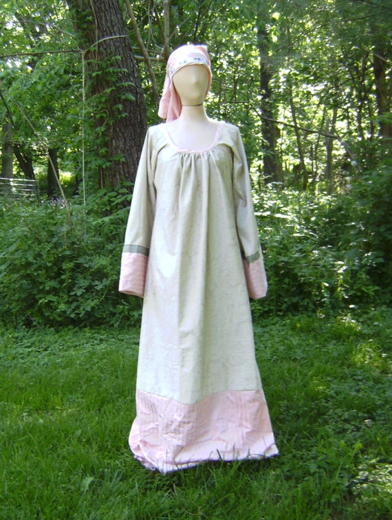 Items similar to CHEMISE style dress SCA GARB Larp Ren cotton one size