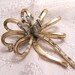 Vintage Trifari Bow Brooch with Baquette Rhinestones in Need of TLC J106