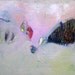 SALE.At the Beach, Original mixed media painting on wood