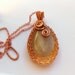 Quartz Teardrop Netted Stone Pendant Necklace