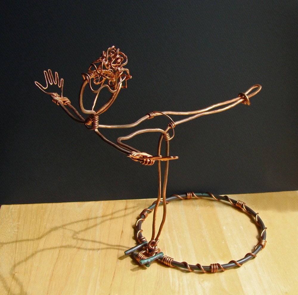 Copper Dancer Wire Sculpture