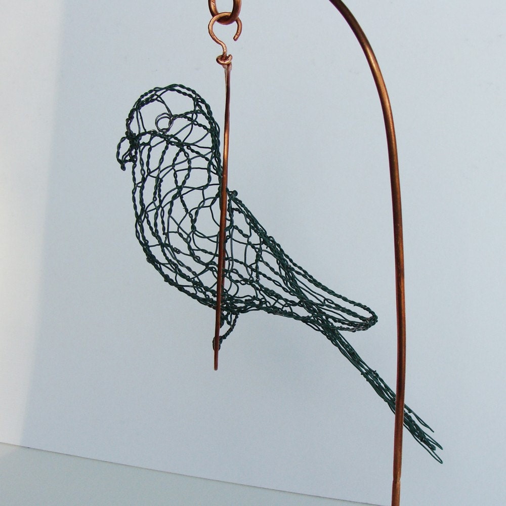 Parakeet Bird Wire Sculpture