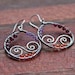 Sterling Silver Spiral Stone Hoops