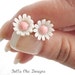 Pink Daisy Post Earrings -