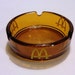 Vintage McDonald's Brown Glass Ashtray with Yellow Lettering
