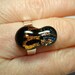 Dichroic Fused Glass Cab Ring - R22