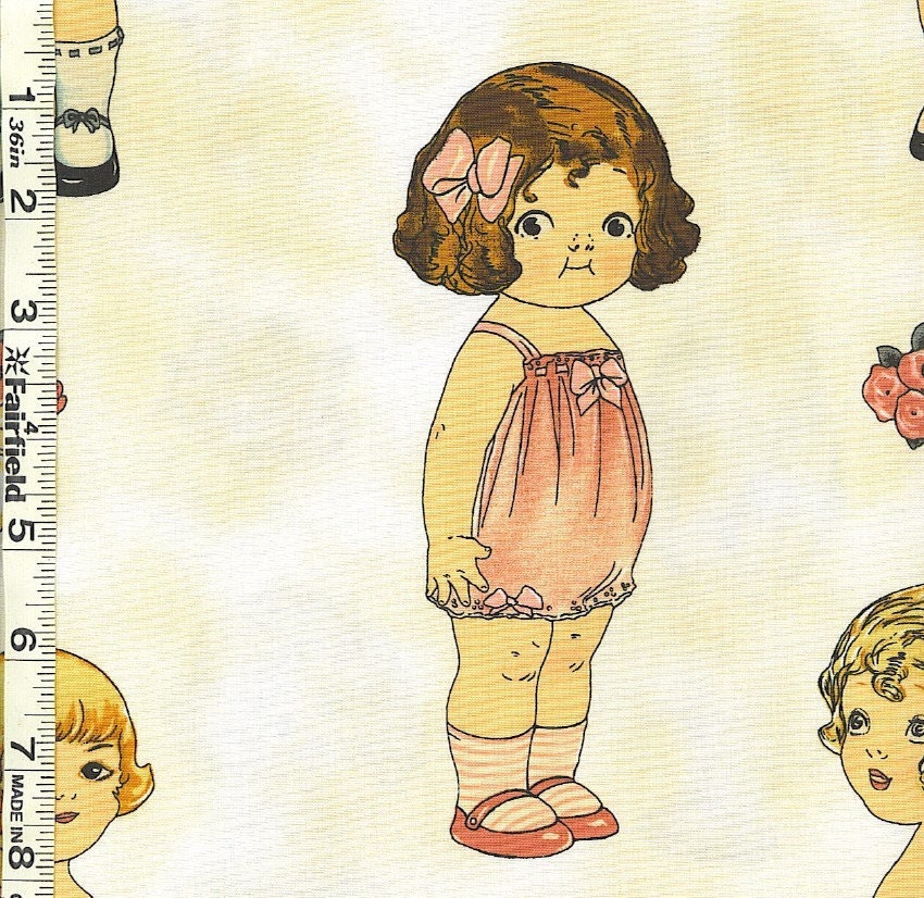 Paper Dolls Novelty Fabric by Windham 1 yard