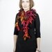 felted wool shawls felting handmade gift felted scarf red, brown, magenta - boa - antler
