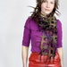 Murky autumnal browns felt scarf lattice merino wool grid soft