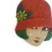 Jazz Age Girl Felt Brooch, Fabric Brooch, Art Brooch, Wearable Art Jewelry, Mother's Day Gift