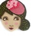 Reserved for Sophie - 1930s Girl Felt Brooch