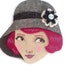 Reserved for Sophie - 1920s Flapper Fabric Brooch