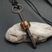 Antique Skeleton Key Necklace - Lampwork Bead