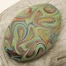 Etched Handmade Lampwork Glass Bead