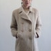 Vintage Mohair Pea Coat . 1980s Fall Attire . Pale Pink . Winter Wear