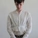 Antique Swiss Dot Blouse . Edwardian . Cotton Crop Top . Vintage Shirt .