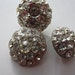 Vintage Buttons - beautiful lot of 3 assorted rhinestone embellished buttons, very old (lot no.1390)