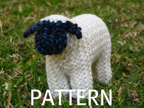 Waldorf Toy Suffolk Sheep Knitting Pattern PDF Digital