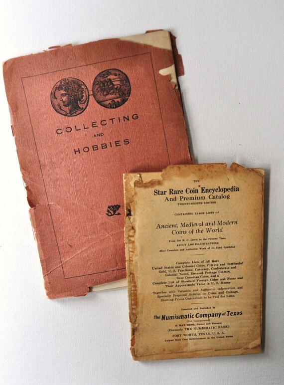 Pair Vintage Antique Coin Reference Books 1925 Star Rare Coin