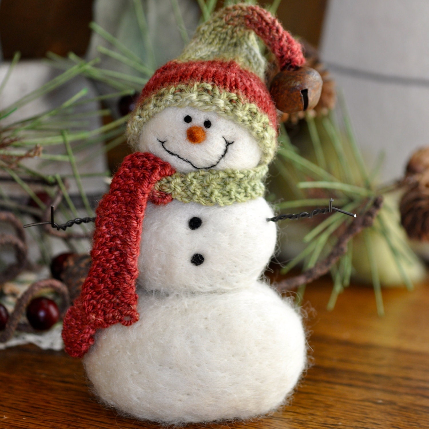 Snowman Needle Felted Christmas Snowmen 42