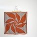 vintage 70s Dove Gray and Chocolate Brown Pinwheel Scarf by Vera Neumann