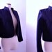 RESERVED for Dyanne Siktar...S A L E....Navy Ultrasuede Jacket