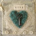 Original Mixed Media Art Vintage Heart Collage Shabby White Cottage Style Original Vintage Lace Collage