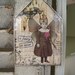 Original Vintage Collage Vintage Mixed Media Glass House Wall Art Vintage Fairy Collage Soldered Glass