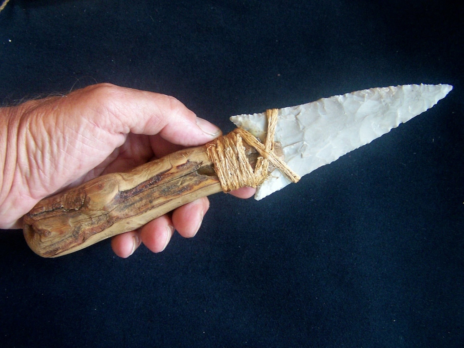 Stone Age Knife Replication Flint Knapping Art/ Custom Knife