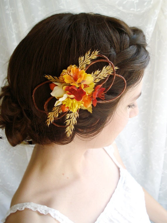 autumn wedding hair clip BARN DANCE a flower by