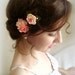 rose flower hair pins - MINUET - 2 pink flower garden bobby pins