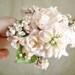 blush pink flowers hair comb - BETTE - vintage upcycled