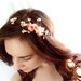 cherry blossom headband - BELLISSIMA - bridal pink floral head wreath, pearl, twigs